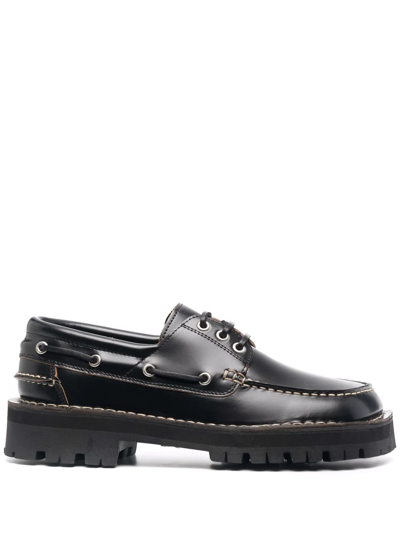 Camperlab Square-toe Derby Shoes In Black