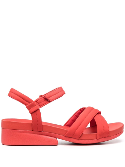 Camper Minikaah Crossover-strap Sandals In Red