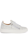Giuseppe Zanotti Gail Monogram-print Low-top Sneakers In White