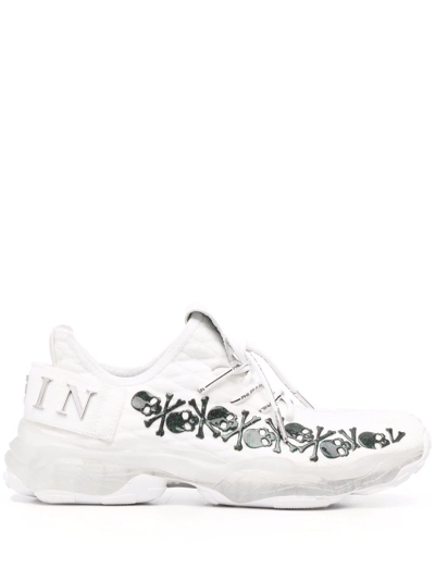 Philipp Plein Hyper Shock Runner Trainers In White
