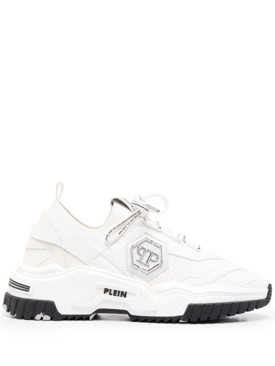 Philipp Plein Logo Plaque Low-top Sneakers In White