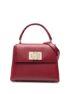 Furla Leather Fold-over Tote Bag In Red