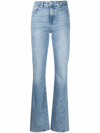 7 For All Mankind Ultra High Rise Skinny Bootcut Jeans In Langley