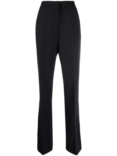Genny High-waisted Flared Trousers In Black