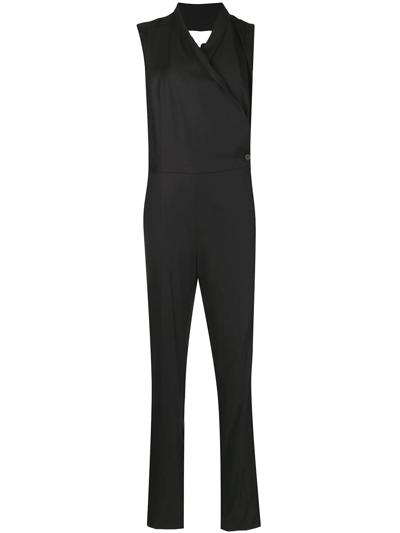 Pre-owned Maison Margiela Wrap-style Sleeveless Jumpsuit In Black