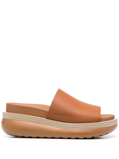 See By Chloé Schuhe Platform Open Toe Sandals In Brown