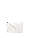 Bottega Veneta Cassette Mini Intrecciato Leather Cross-body Bag In White