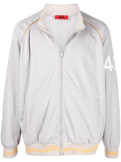 424 Zipped Track Jacket In Neutrals