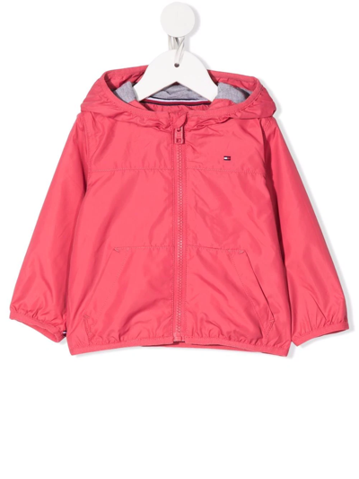 Tommy Hilfiger Junior Babies' Rear Logo-print Jacket In Rosa