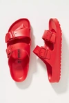 Birkenstock Arizona Eva Rubber Sliders In Red