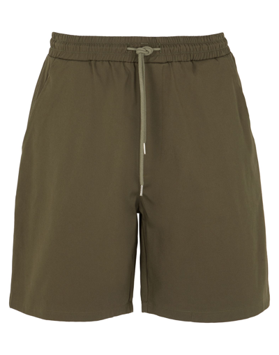 8 By Yoox Cotton Drawstring Short Man Shorts & Bermuda Shorts Military Green Size 34 Cotton, Elastan