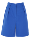 8 By Yoox Woman Shorts & Bermuda Shorts Bright Blue Size 2 Polyester, Elastane