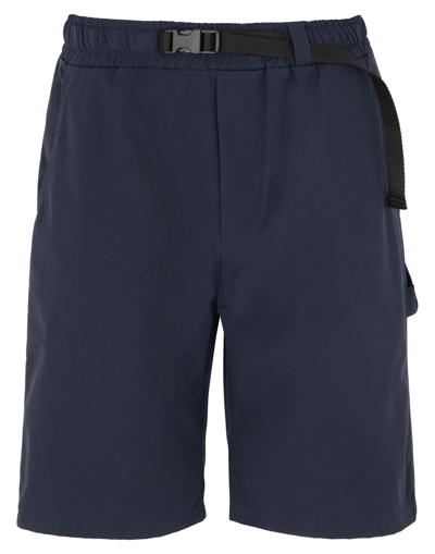 8 By Yoox Buckle-waistband Short Man Shorts & Bermuda Shorts Midnight Blue Size 34 Polyester, Cotton