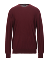 Alpha Studio Sweaters In Maroon