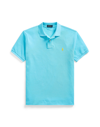 Polo Ralph Lauren Custom Slim Fit Mesh Polo Shirt Man Polo Shirt Turquoise Size Xl Cotton In Blue