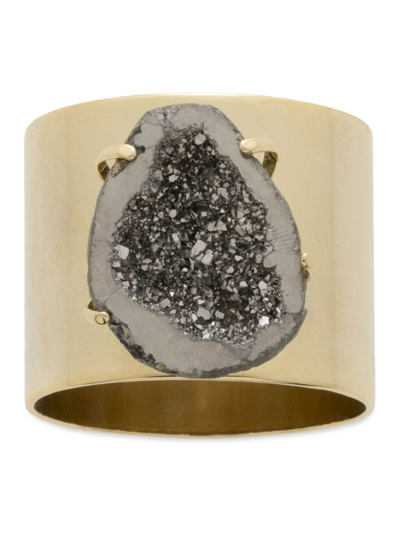 Joanna Buchanan Druzy Napkin Rings 2-piece Set In Gold