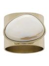 Joanna Buchanan Mother Of Pearl Gilt Edge Shell Napkin Rings 2-piece Set In Gold