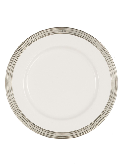 Arte Italica Tuscan Ceramic Dinner Plate In White