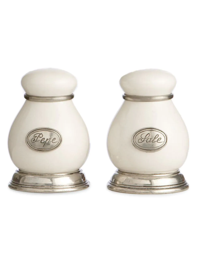 Arte Italica Tuscan Salt & Pepper Shakers In White