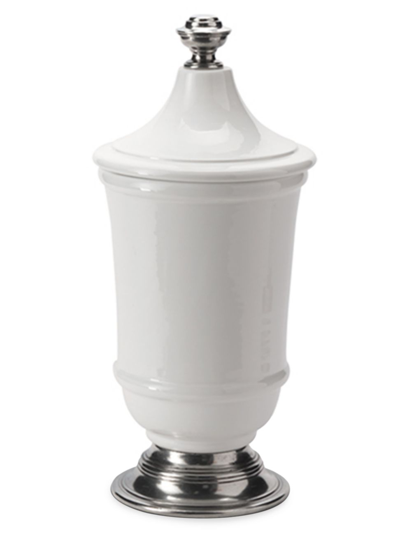 Arte Italica Tuscan Medium Footed Canister In White