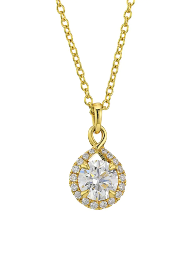 Hearts On Fire Optima 18k Yellow Gold & Diamond Drop Pendant Necklace