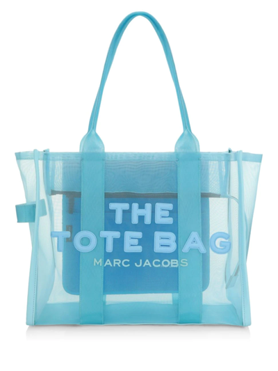 Marc Jacobs Traveler Mesh Tote In Light Blue