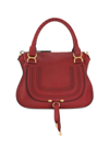 Chloé Medium Marcie Leather Satchel In Red