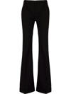 Saint Laurent Grain De Poudre Tailored Trousers In Black