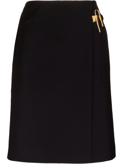 Givenchy Padlock-detail A-line Skirt In Black