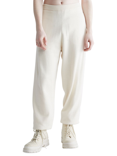 Calvin Klein Men's Standards Knit Jogger Pants In Bone White | ModeSens