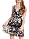 DRESS THE POPULATION WOMEN'S NELLIE FLORAL EMBROIDERD COCKTAIL DRESS