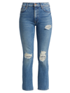 MOTHER WOMEN'S THE INSIDER DISTRESSED ANKLE-CROP JEANS