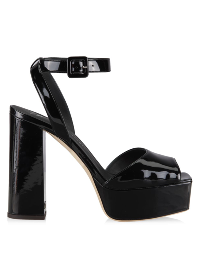 Giuseppe Zanotti Blasvegas Patent Leather Platform Sandals In Black