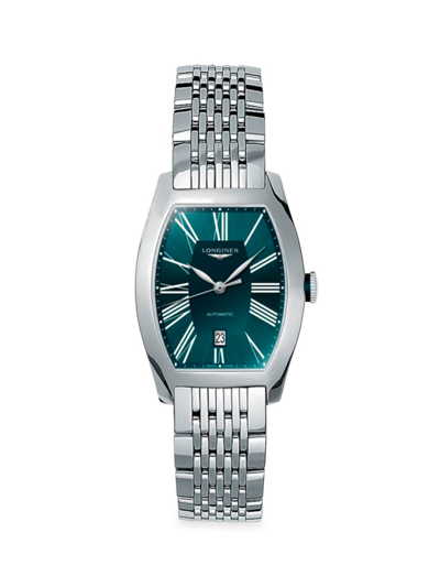 Longines Evidenza 26mm Automatic Stainless Steel Bracelet Watch In Teal