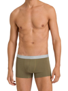 Hanro Essentials Cotton Stretch Boxer Briefs, Pack Of 2 In Dusty Green/deep Onyx