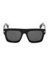 Tom Ford Fausto 53mm Rectangular Sunglasses In Black