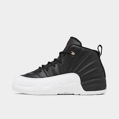 Nike Jordan Little Kids' Air Retro 12 Basketball Shoes In Black/varsity Red/white