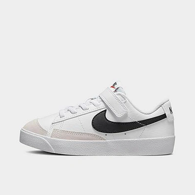 Nike Blazer Low '77 Little Kids' Shoes In White/black/white/washed Teal