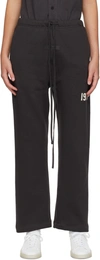 ESSENTIALS BLACK RELAXED '1977' LOUNGE PANTS