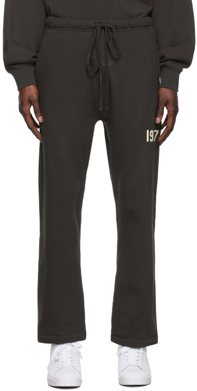 Essentials Black Relaxed '1977' Lounge Pants In Iron