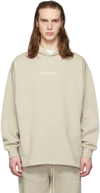 Essentials Beige Relaxed Hoodie In Wheat