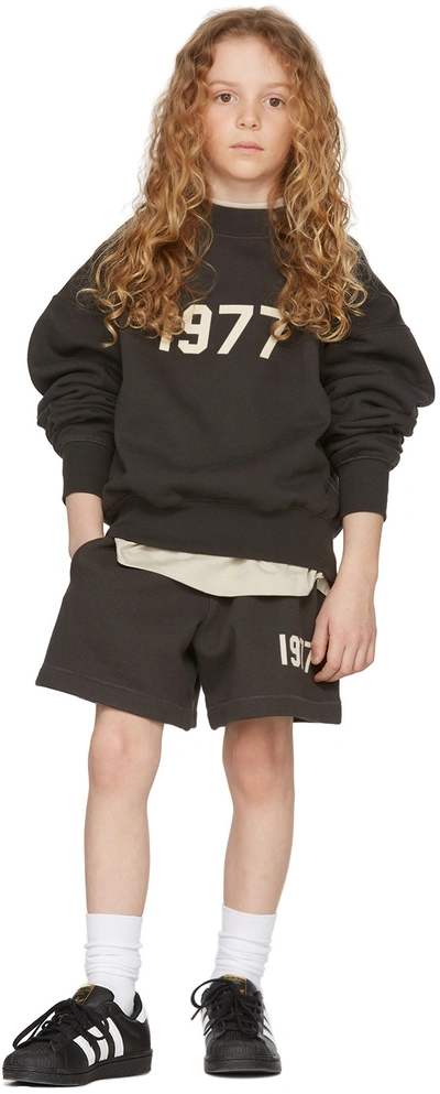 Essentials Kids Black Fleece '1977' Sweatshirt In Iron