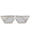 PHILIPP PLEIN CRYSTAL-EMBELLISHED SQUARE-FRAME SUNGLASSES