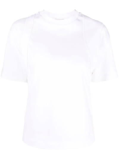 Alexander Mcqueen Seam-detailed Cotton T-shirt In White
