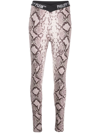 PHILIPP PLEIN SNAKESKIN-PRINT LEGGINGS