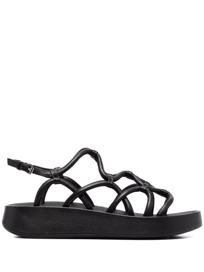 Ash Venus Flatform Sandals In Black