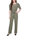 NY COLLECTION PETITE SIZE ELBOW SLEEVE JUMPSUIT PANTS