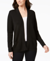 Anne Klein Plus Size Open-front Cardigan In Black