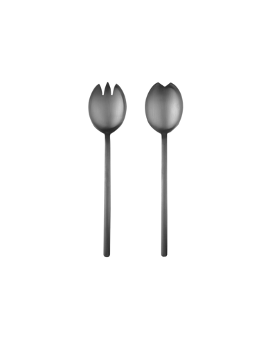 Mepra Due Ice Oro Nero Salad Server Set, 2 Piece In Stainless Steel