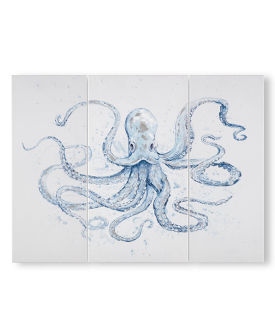 Art For The Home Under The Sea Canvas Wall Art, Set Of 3 In White/blue